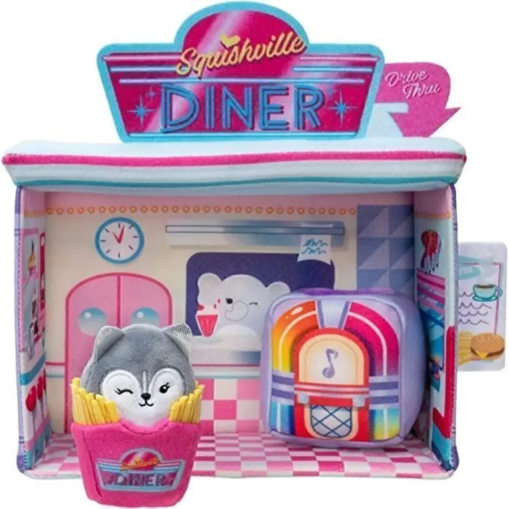 Squishville Squishmallows Darling Diner Playset with 2